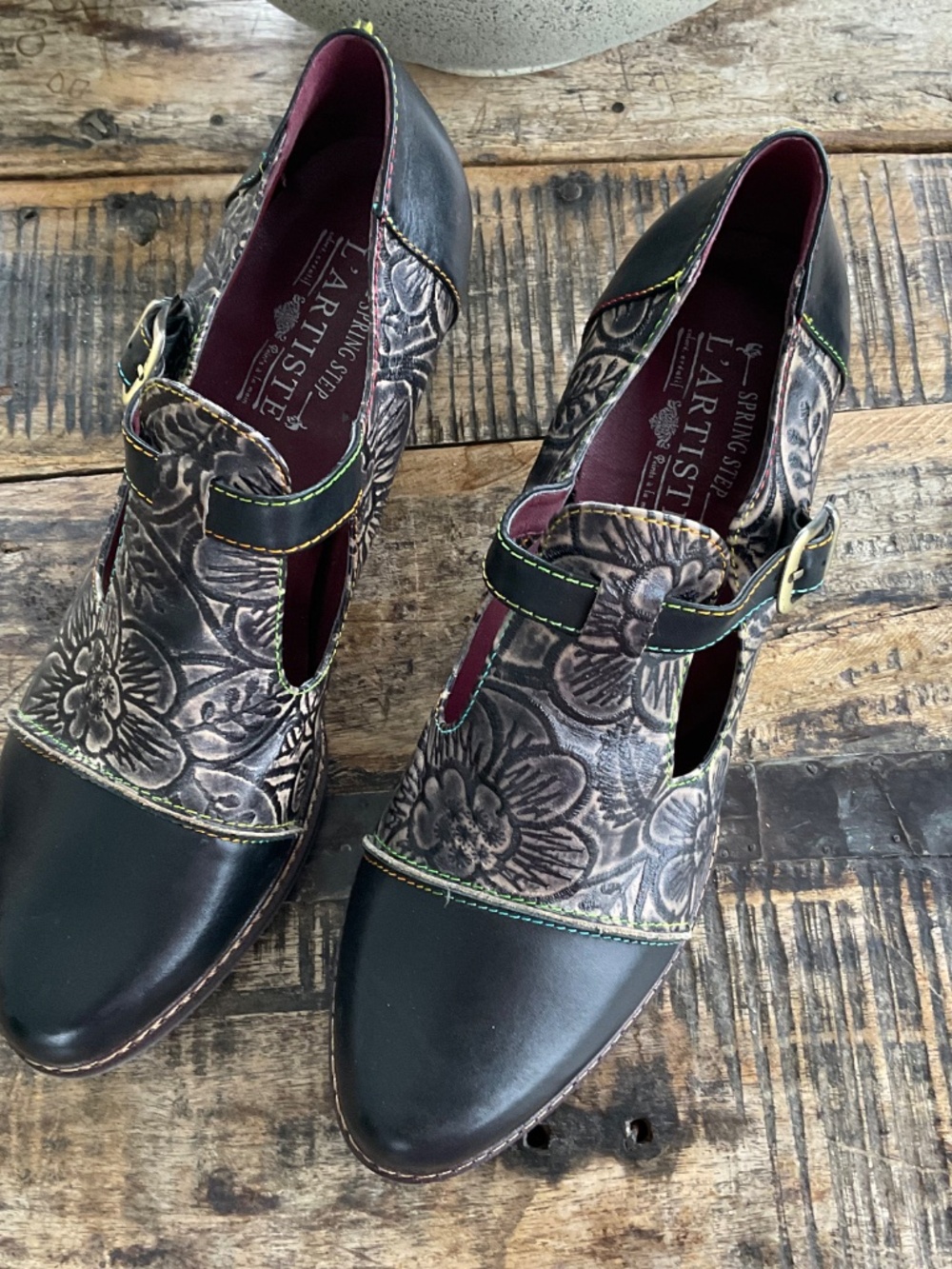 L Artiste artisan black heels,EU 41. - Picture 2 of 13